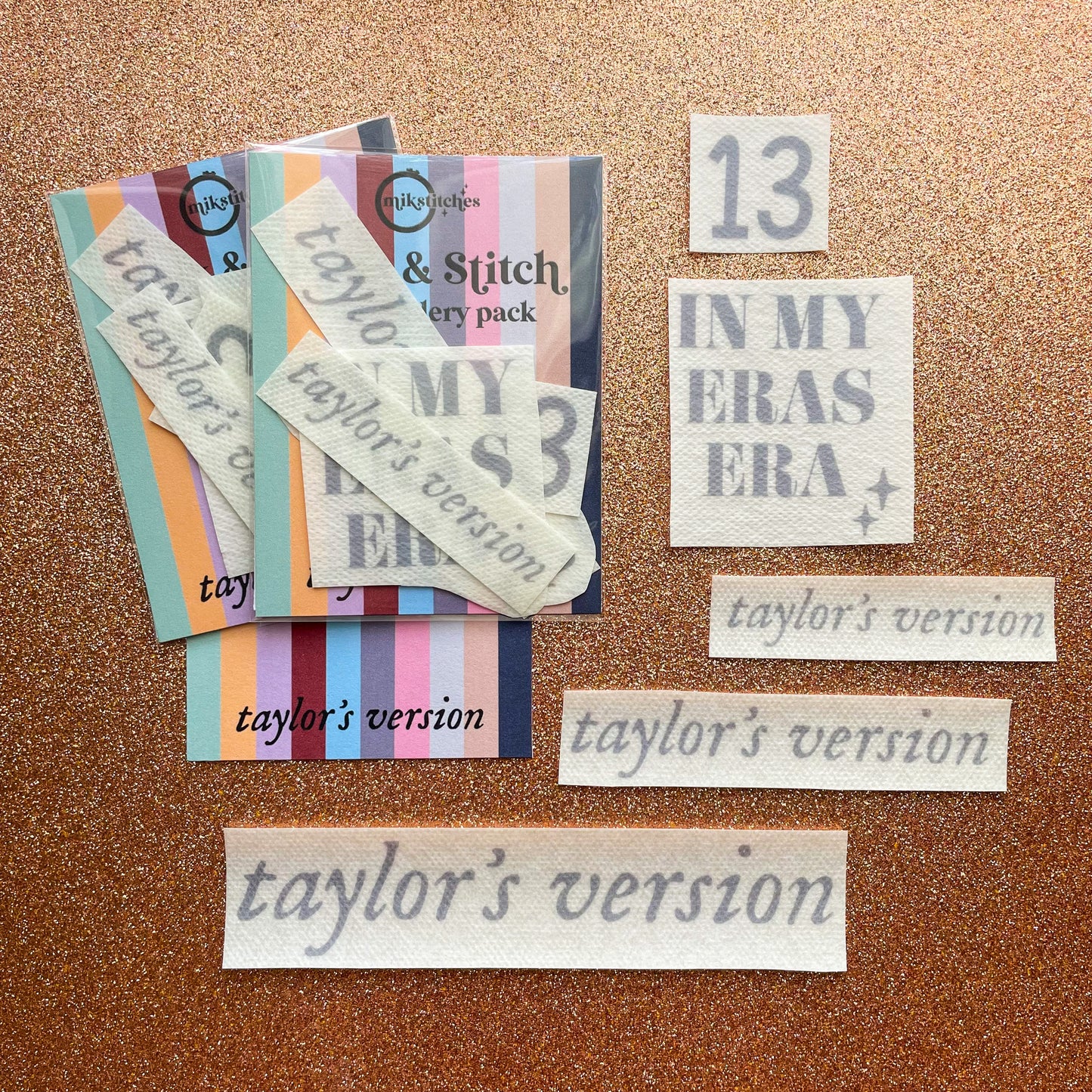 Taylor's Version Inspired Embroidery Stick and Stitch Stickers