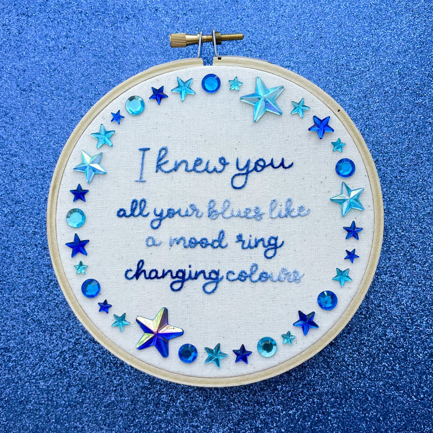 Taylor Swift I Knew It, I Knew You Inspired 5 Inch Embroidery Hoop