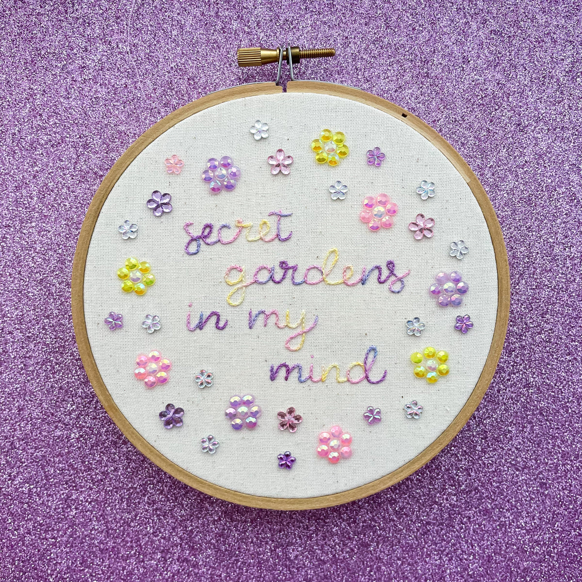 TS I Hate It Here Secret Gardens 5 Inch Embroidery Hoop