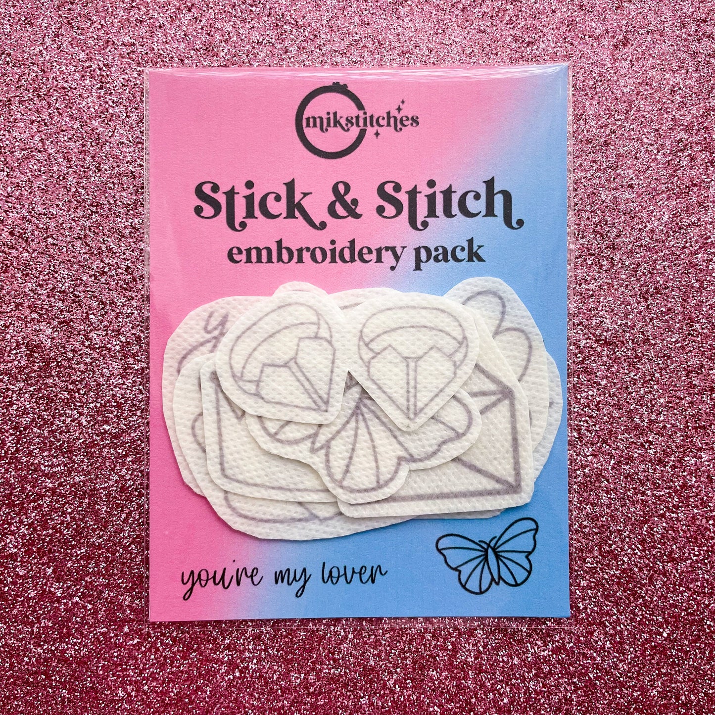 Lover Inspired Embroidery Stick and Stitch Stickers