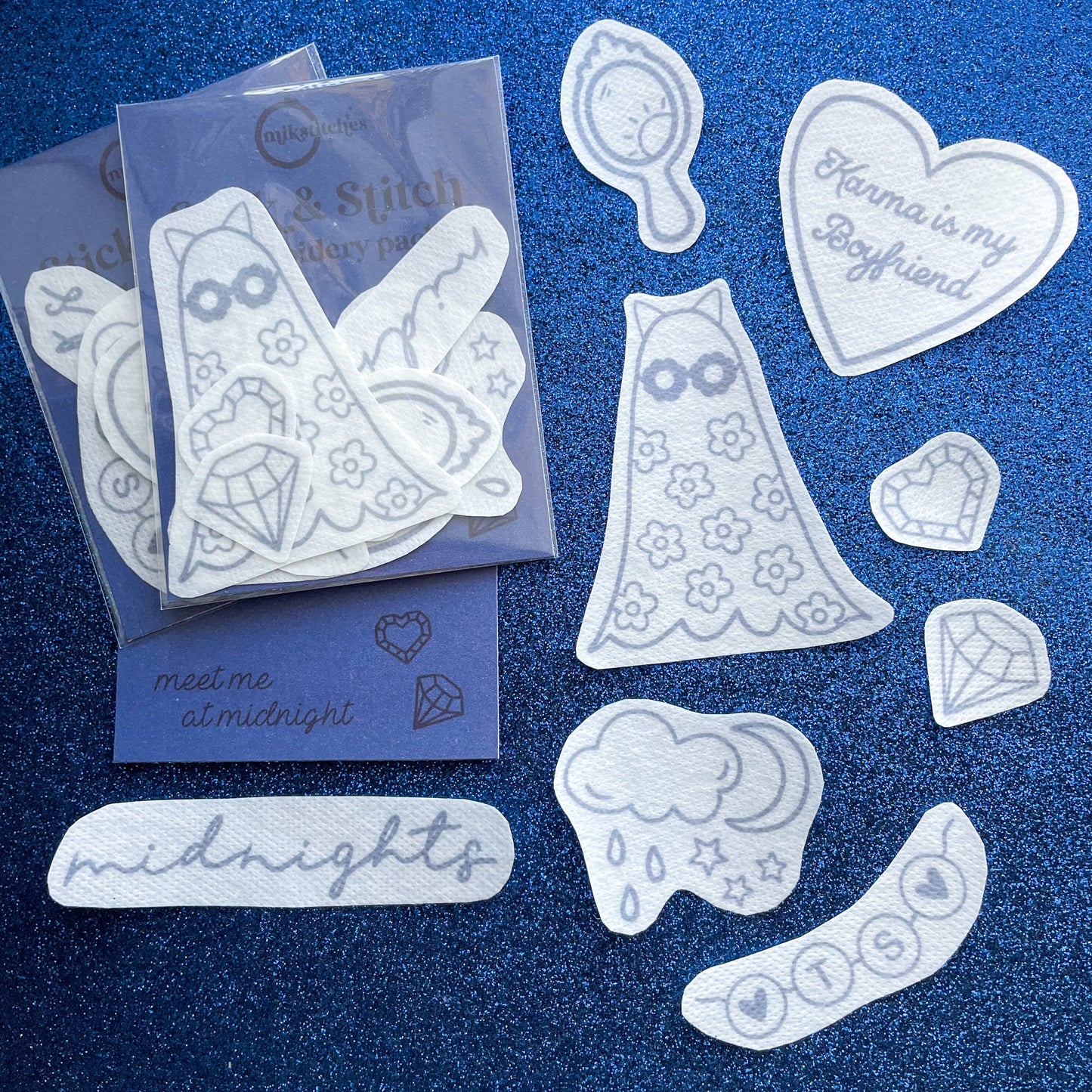 Midnights Embroidery Stick and Stitch Stickers