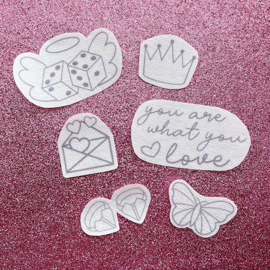 Lover Inspired Embroidery Stick and Stitch Stickers