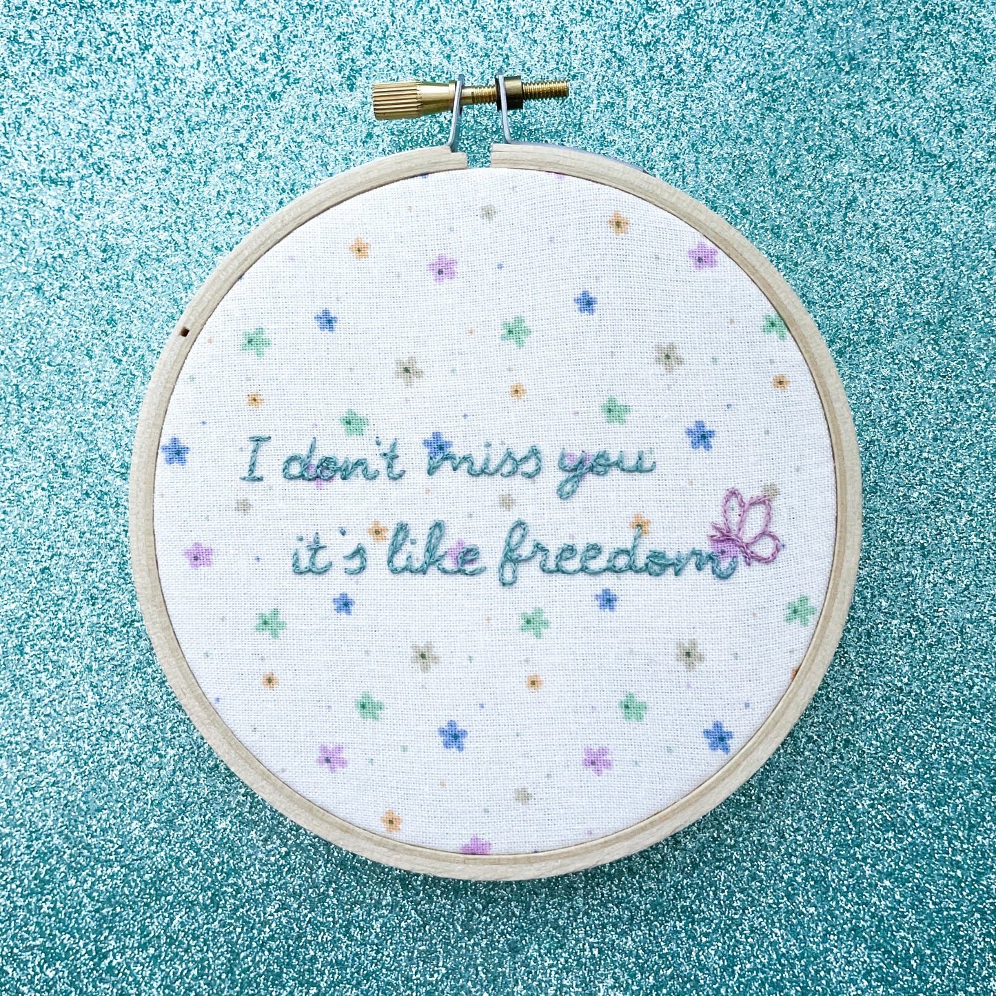 Maisie Peters Girls Just Flying Florescence Inspired 4 Inch Embroidery Hoop