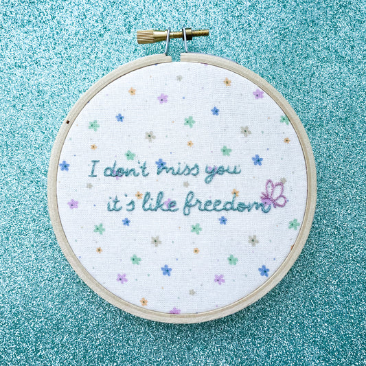 Maisie Peters Girls Just Flying Florescence Inspired 4 Inch Embroidery Hoop