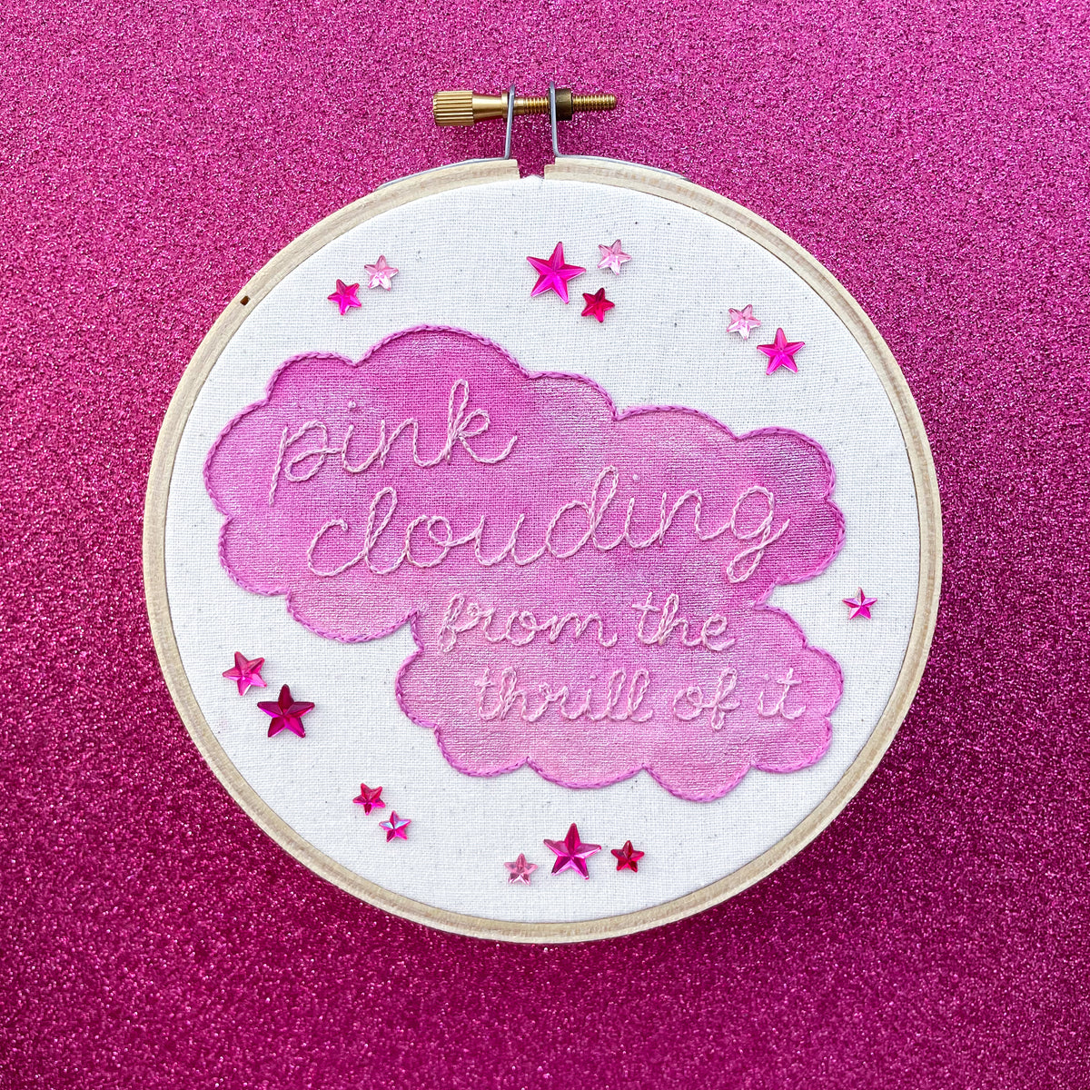 TS TLOAS Encore Pink Clouding 5 Inch Embroidery Hoop