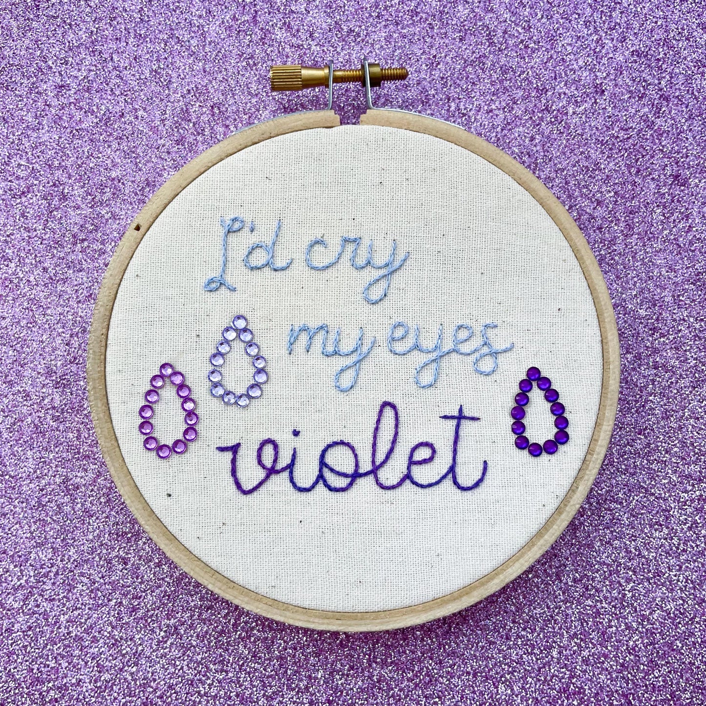 Elizabeth Taylor TLOAS Inspired 4 Inch Embroidery Hoop